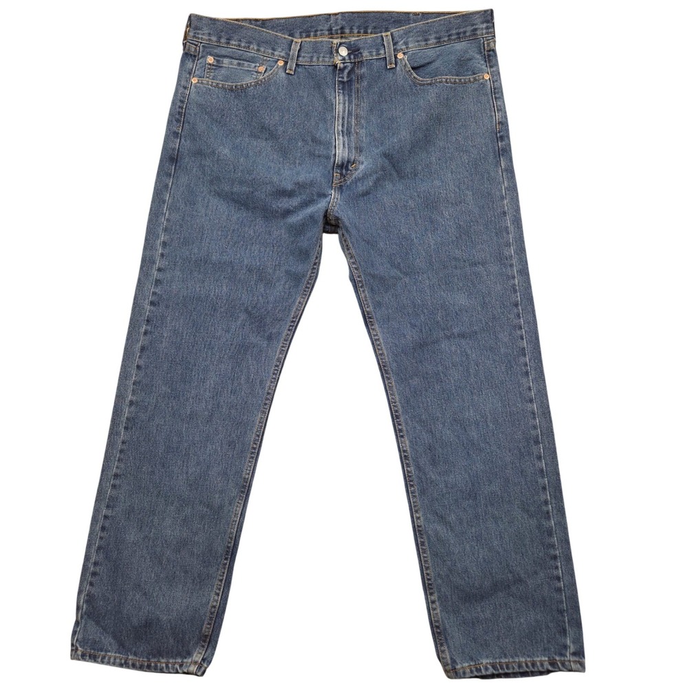 Levis 505‎ Straight Fit Denim Jeans Pants Medium Wash Mens 40x30